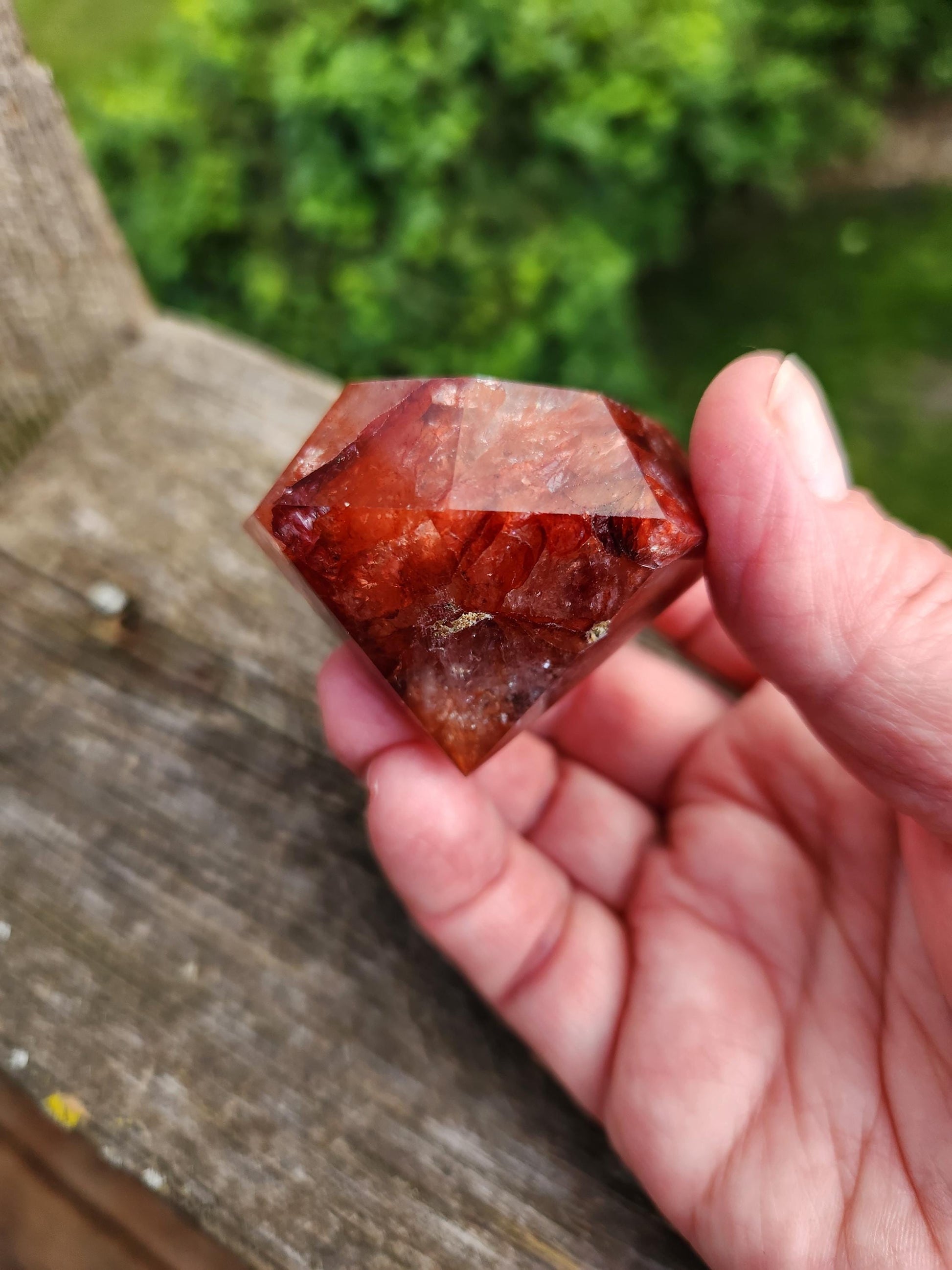 Gorgeous Fire Quartz Crystal Diamond Extractor, Point, Energy Work, Reiki