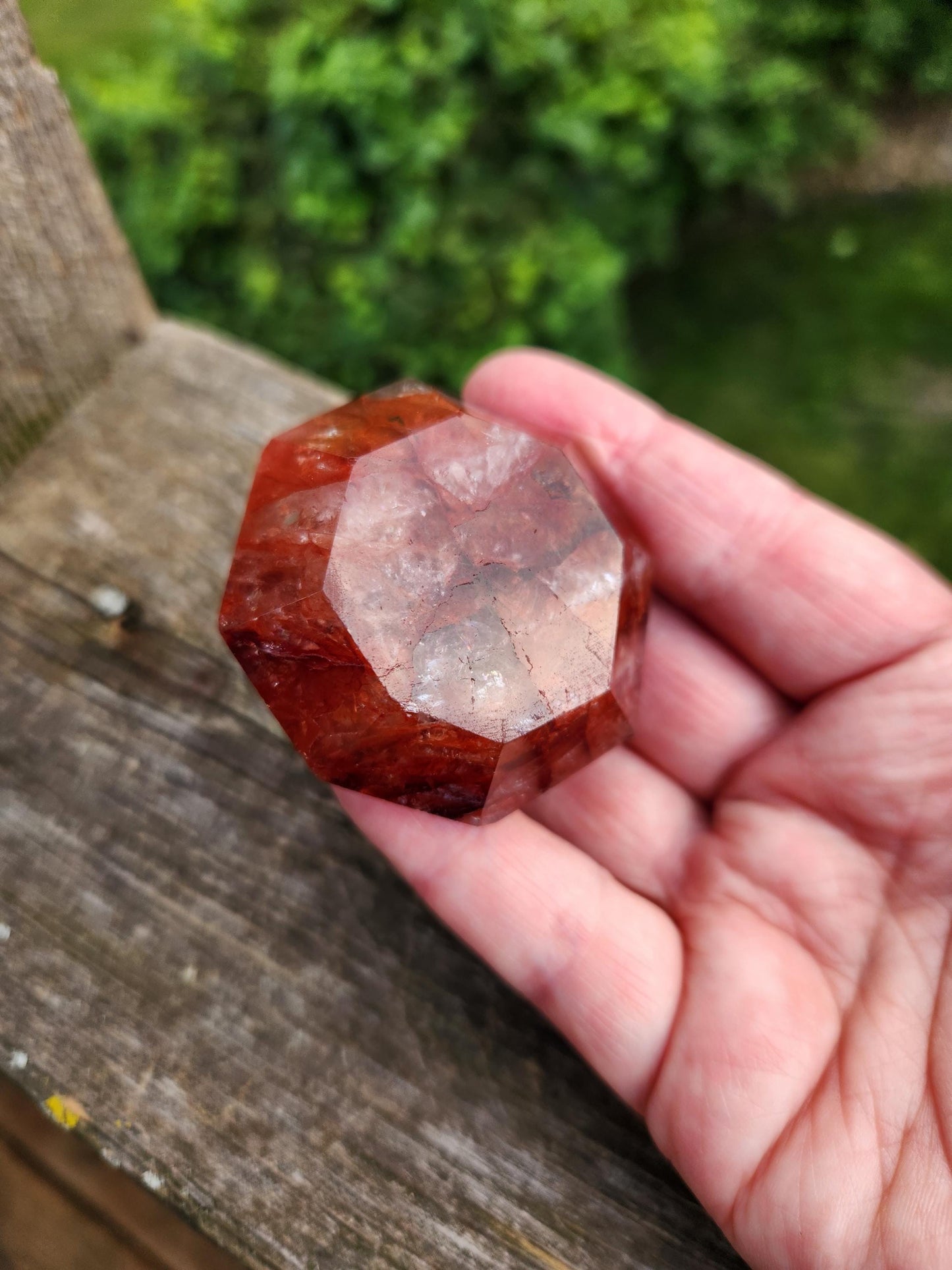 Gorgeous Fire Quartz Crystal Diamond Extractor, Point, Energy Work, Reiki