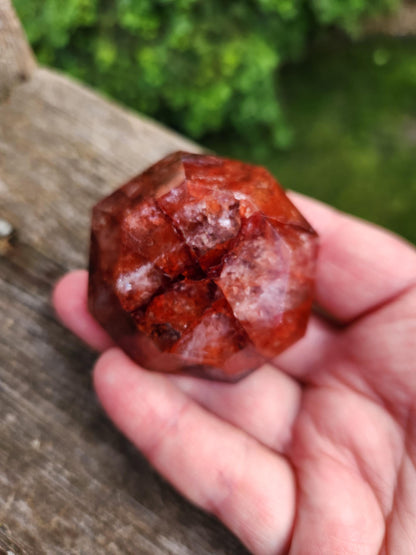 Fire Quartz Crystal Point: Diamond Extractor, Reiki Energy Work