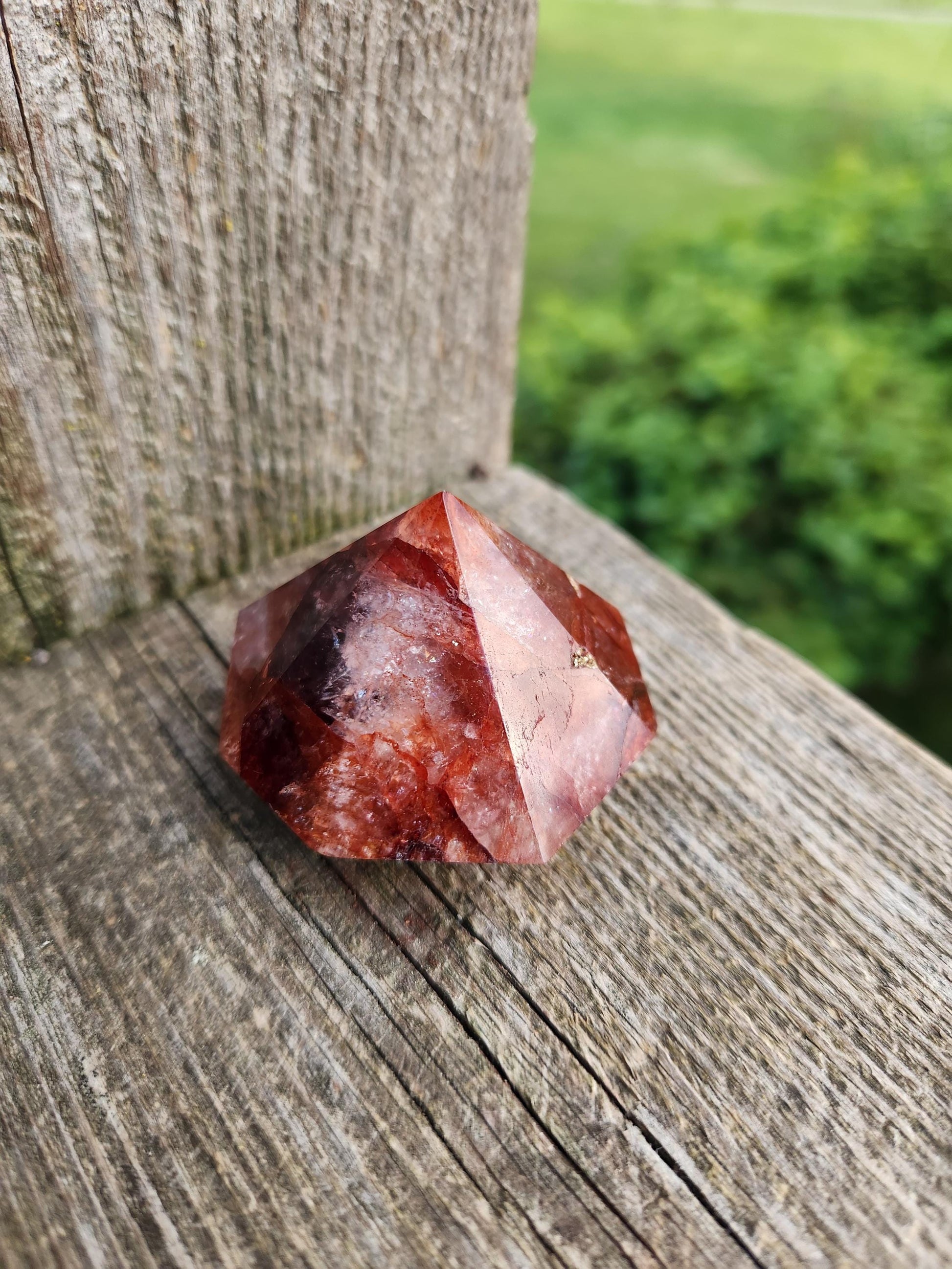 Gorgeous Fire Quartz Crystal Diamond Extractor, Point, Energy Work, Reiki