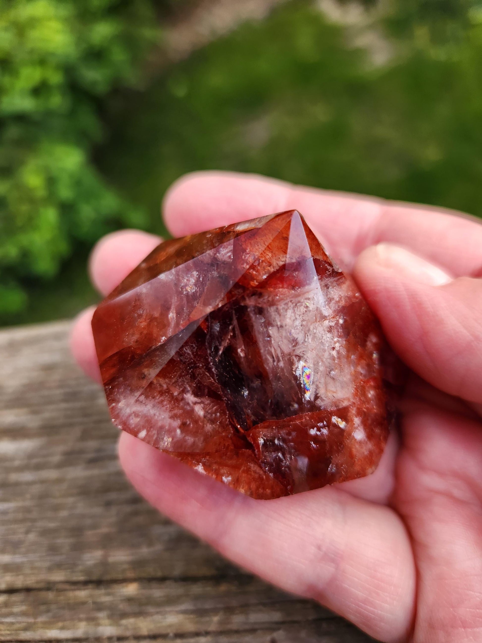 Gorgeous Fire Quartz Crystal Diamond Extractor, Point, Energy Work, Reiki