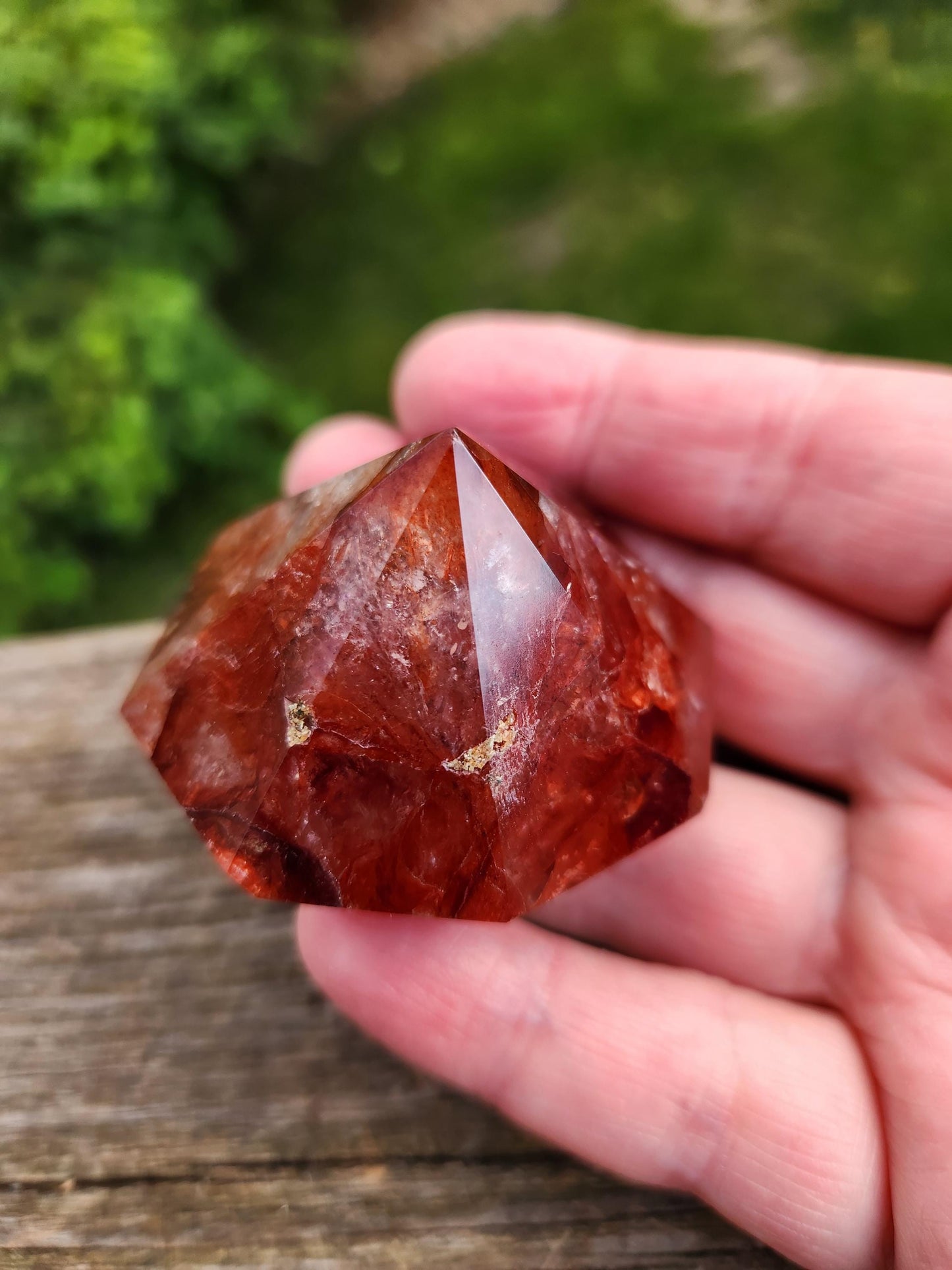 Gorgeous Fire Quartz Crystal Diamond Extractor, Point, Energy Work, Reiki