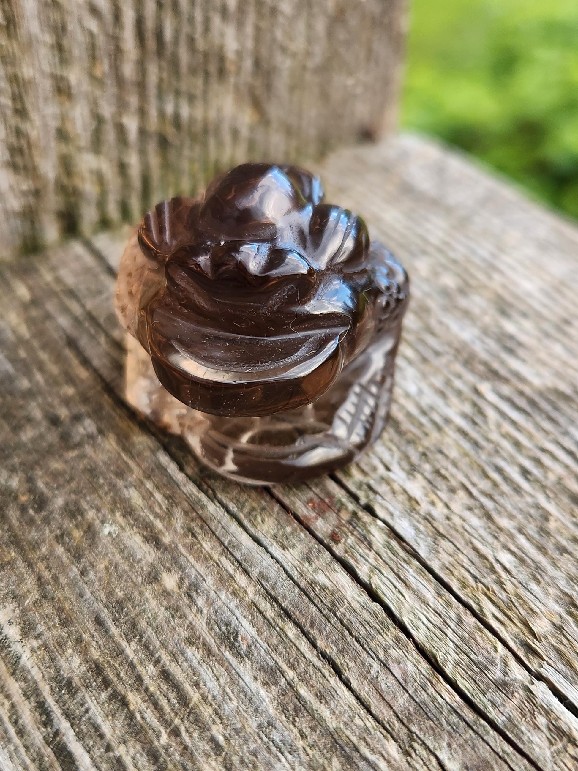 Gorgeous AAA Smoky Quartz Crystal Money Toad All Natural