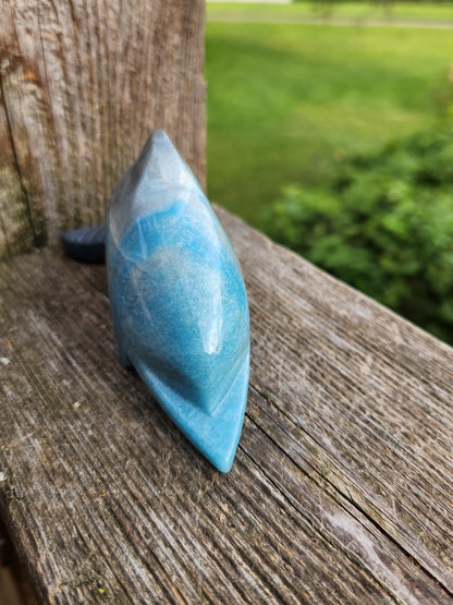 Rare Trolleite Dolphin Crystal Carving - High Polish, Brazil
