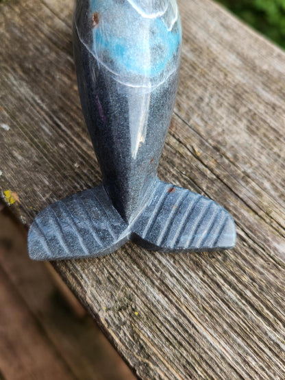 Rare Trolleite Dolphin Crystal Carving - High Polish, Brazil