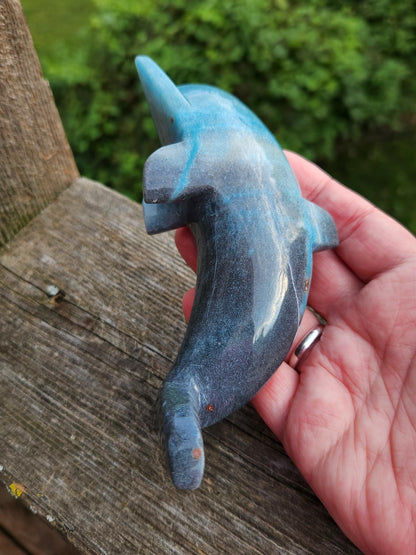Rare Trolleite Dolphin Crystal Carving - High Polish, Brazil