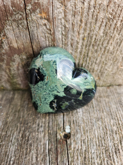 Polished Kambaba Jasper Crystal Heart - Madagascar Stone