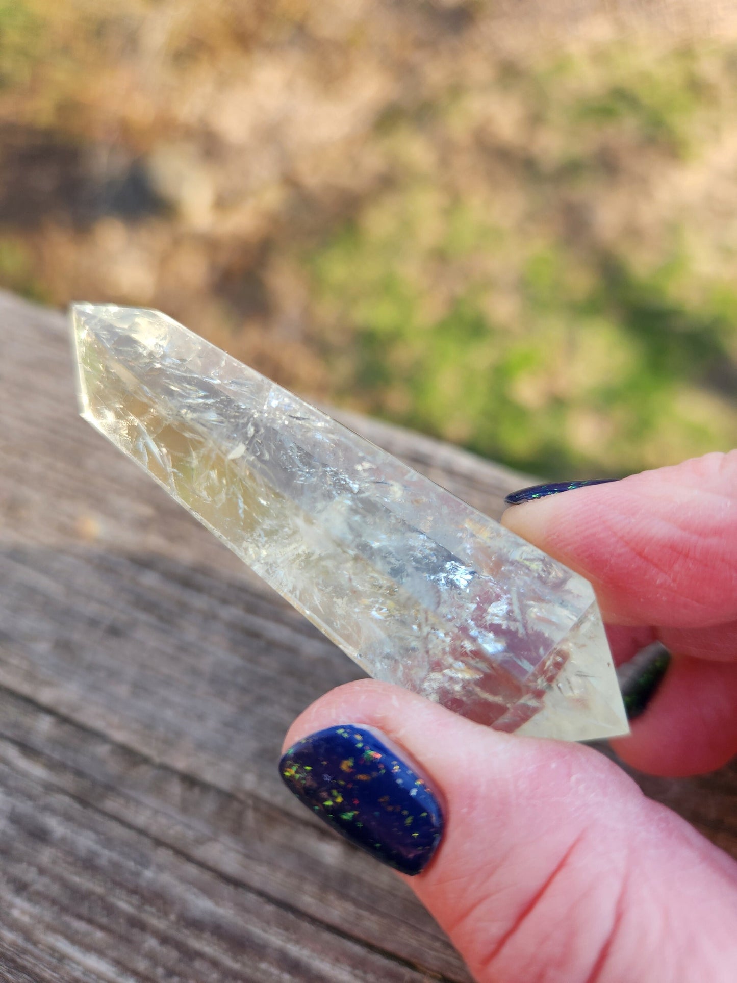 AAA Mint Green Quartz Crystal DT Point: Rare Wand, 2.63"