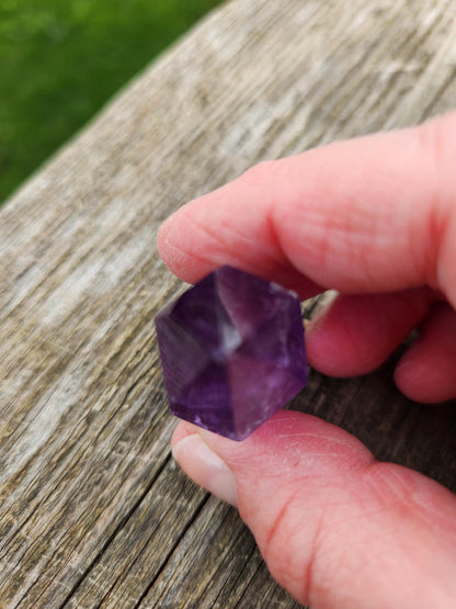 AAA Purple Fluorite Crystal DT Point Wand