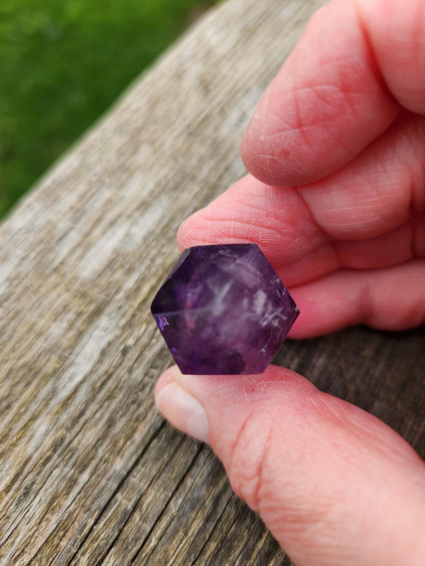 Gorgeous AAA Purple Fluorite Crystal DT, Double Terminated Point