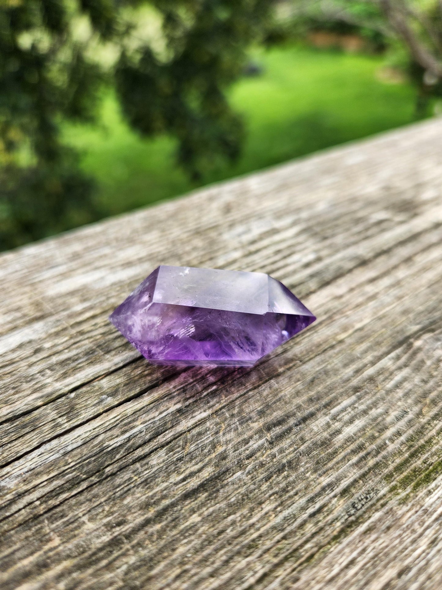 Gorgeous AAA Purple Fluorite Crystal DT, Double Terminated Point