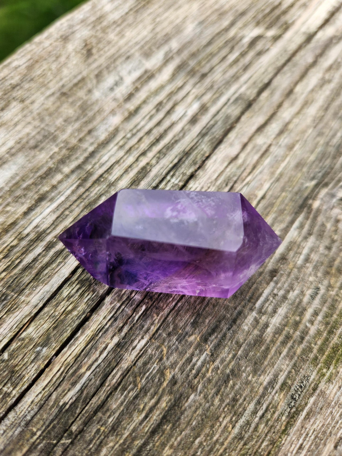 Gorgeous AAA Purple Fluorite Crystal DT, Double Terminated Point