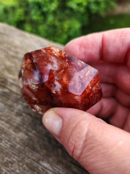 Fire Quartz Crystal Point: Diamond Extractor, Reiki Energy Work