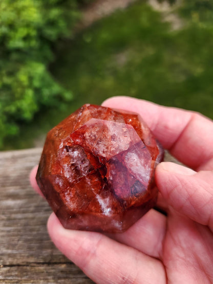 Fire Quartz Crystal Point: Diamond Extractor, Reiki Energy Work
