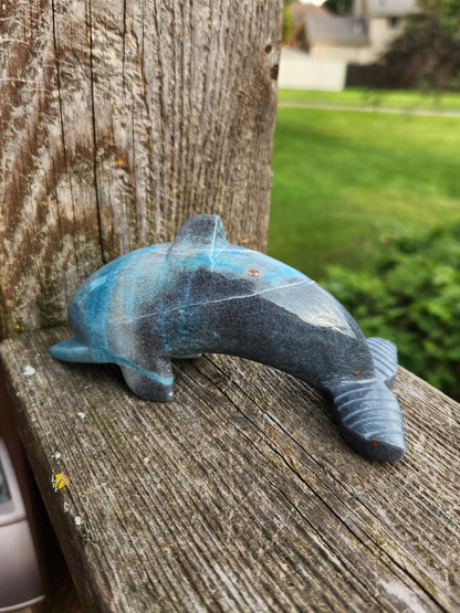 Rare Trolleite Dolphin Crystal Carving - High Polish, Brazil