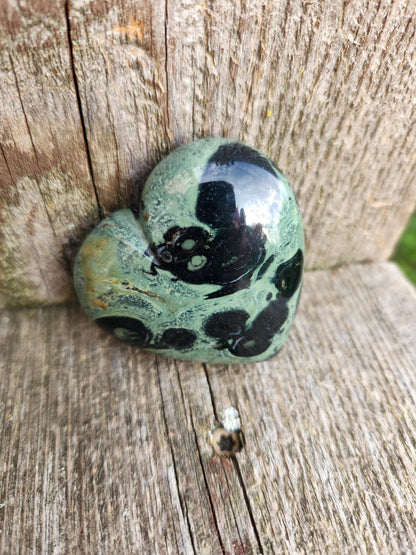 Polished Kambaba Jasper Crystal Heart - Madagascar Stone