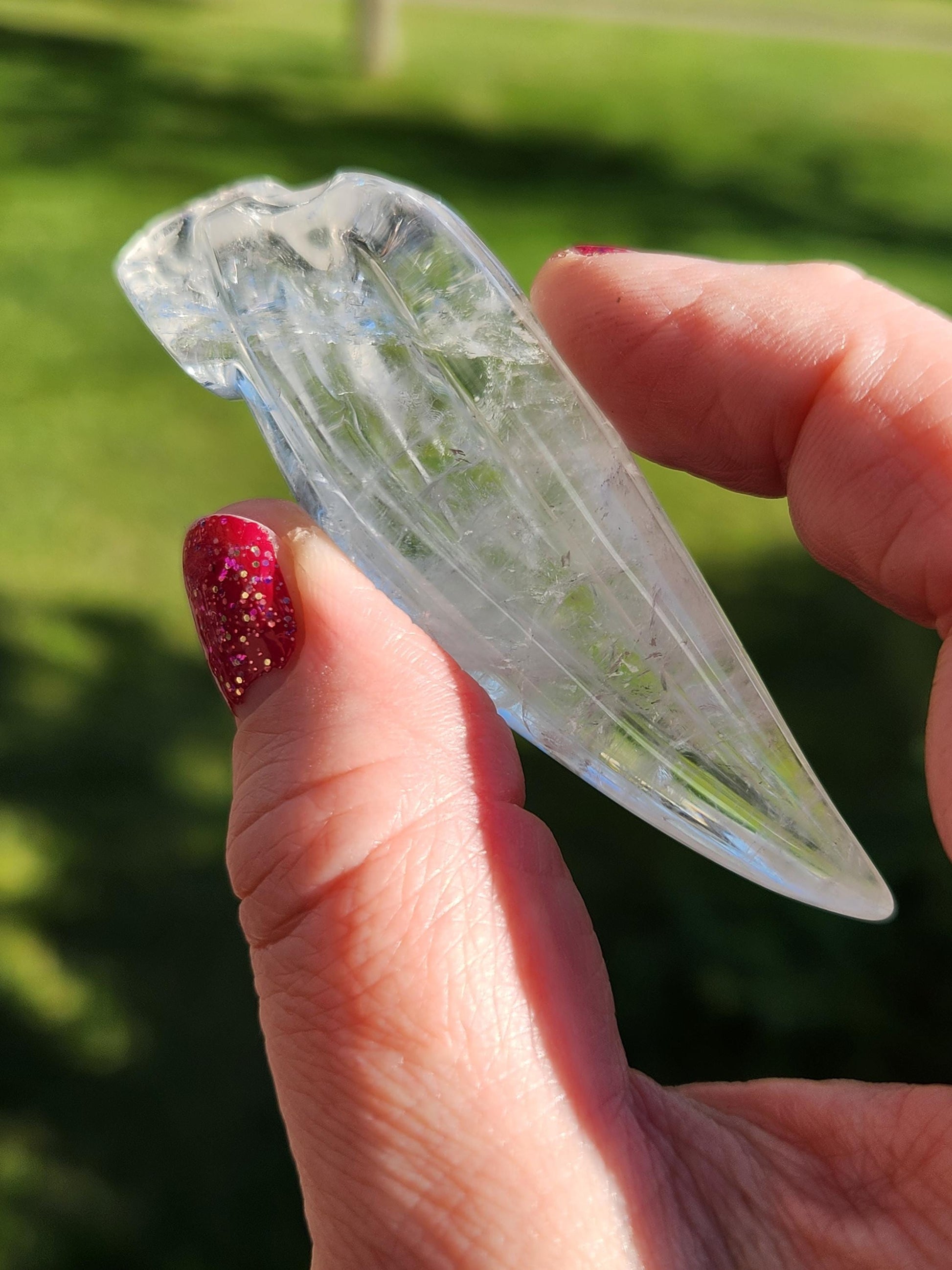 AAA Clear Quartz Crystal Alien Skull: Unique Carved Mini Sculpture, Rare