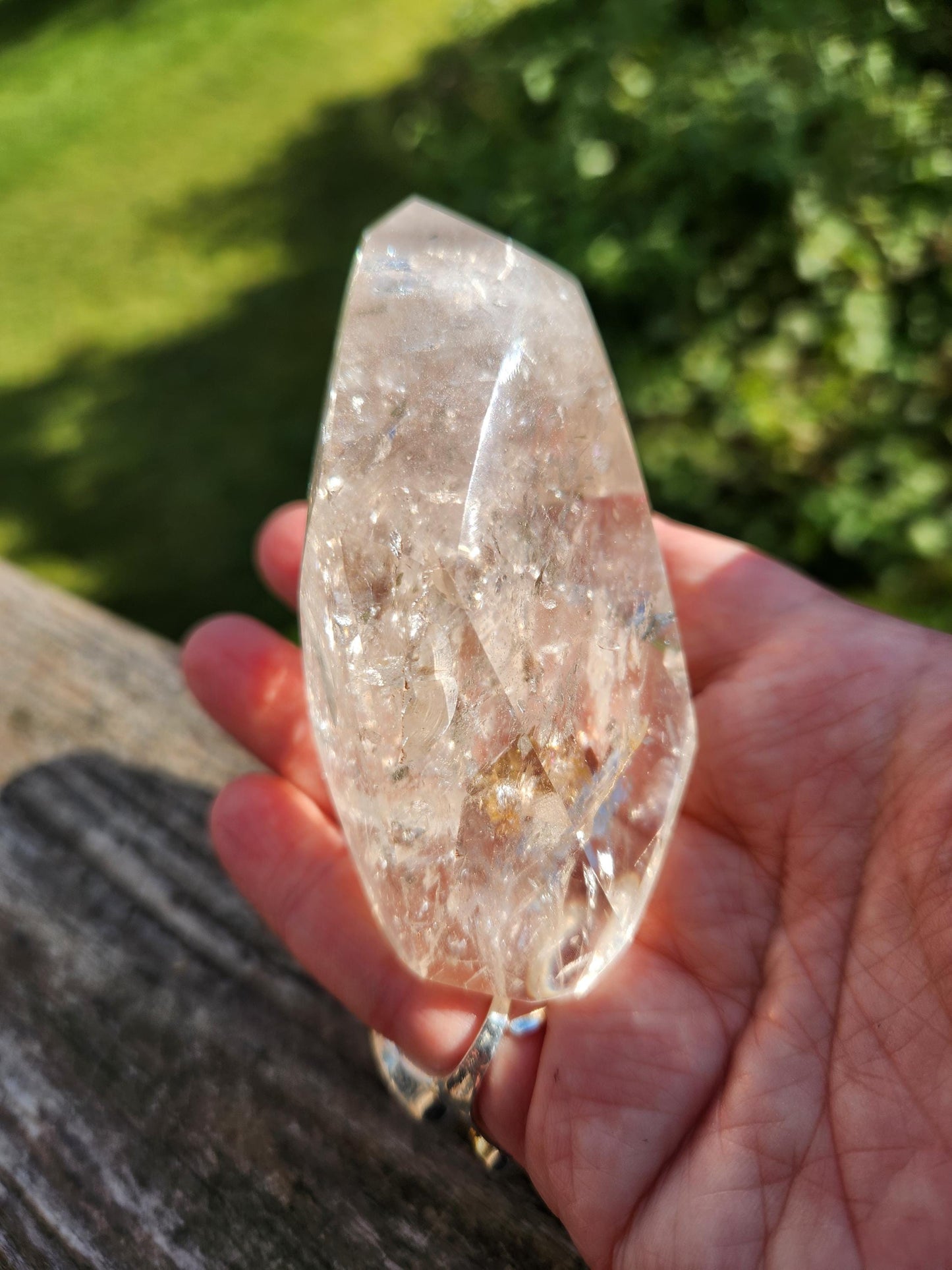 Beautiful AAA Rainbow Clear Quartz Crystal Freeform with inclusions