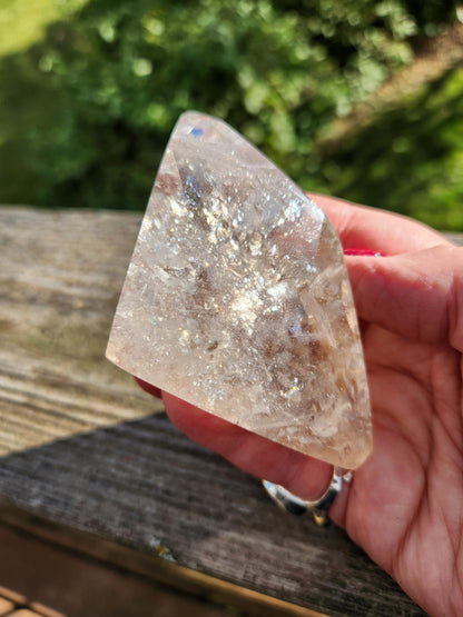 AAA Rainbow Clear Quartz Crystal Freeform with Rainbows