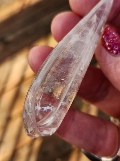 AAA Clear Quartz Crystal Alien Skull: Unique Carved Mini Sculpture, Rare