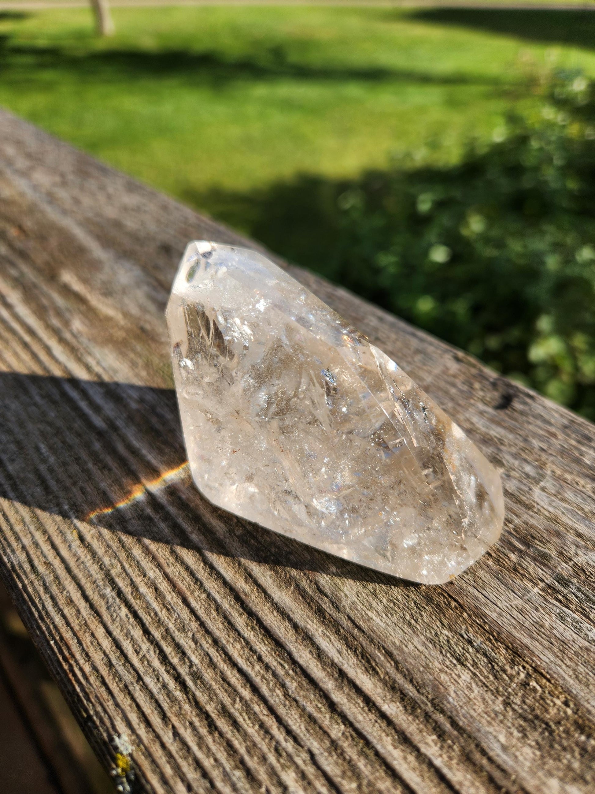 Beautiful AAA Rainbow Clear Quartz Crystal Freeform with inclusions