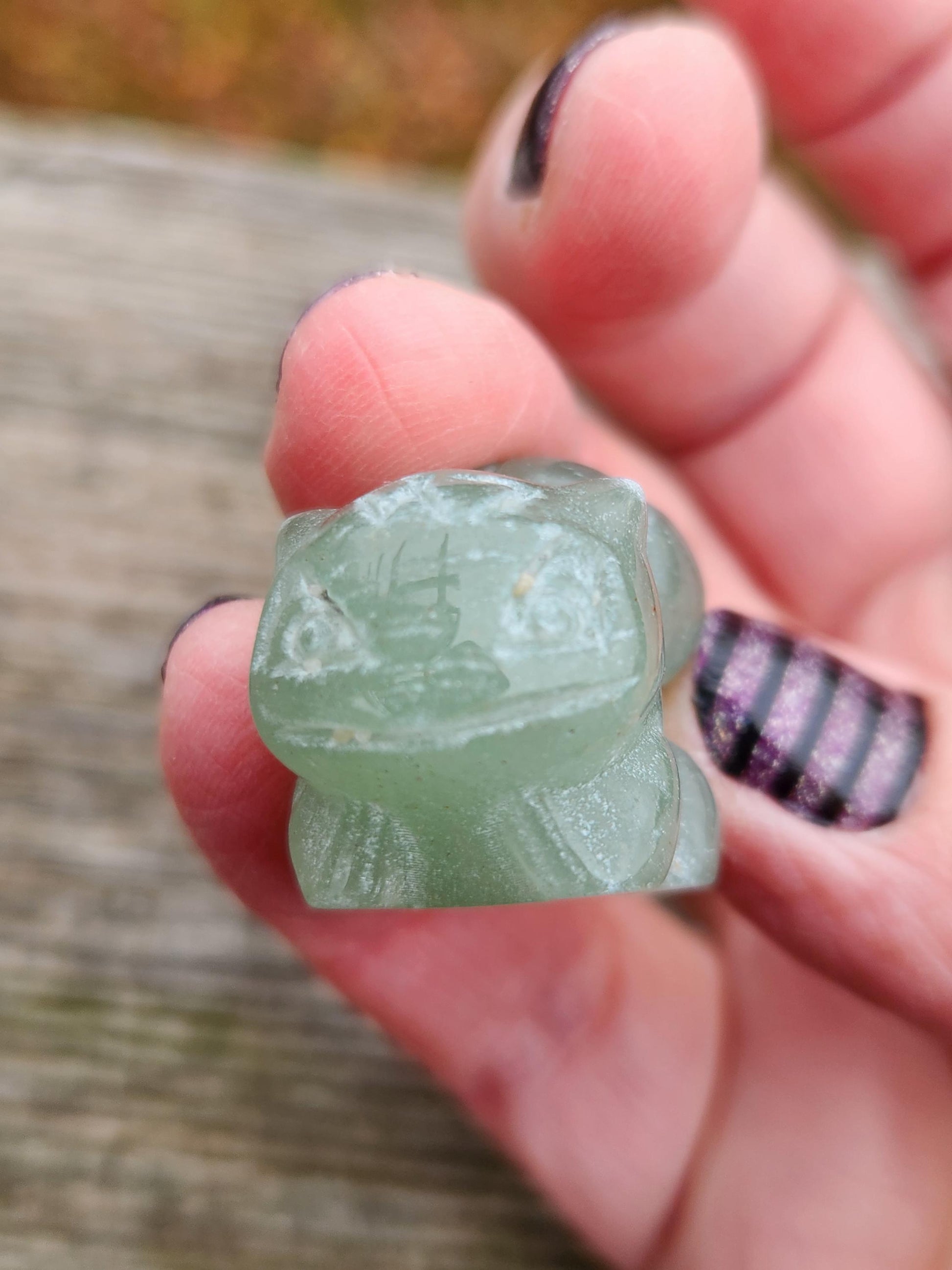 Super Cute Small Green Aventurine Bulbasaur, Pokemon