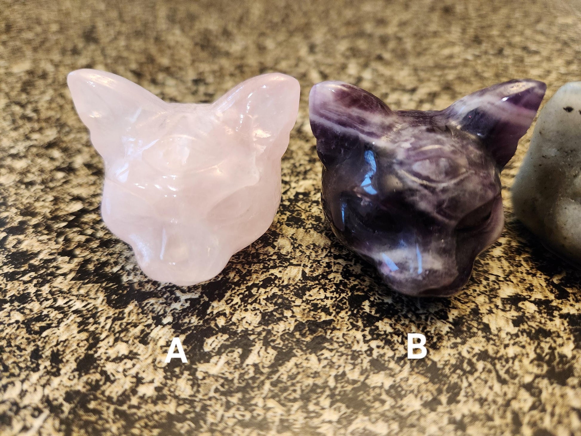Beautiful Unique Sphinx Cat Head With Third Eye Crystal, 1 Cat