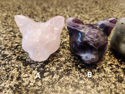 Sphinx Cat Head with Third Eye Crystal - Bastet Inspired, One
