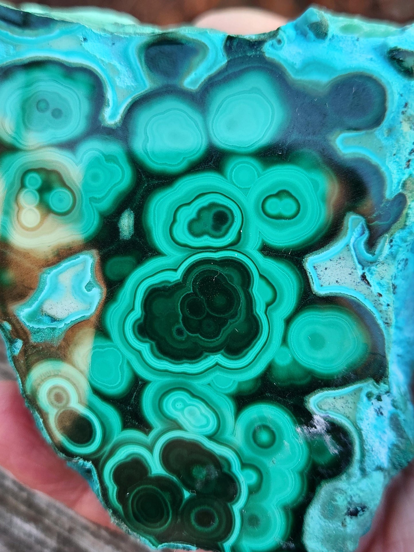 AAA Malachite Chrysocolla Crystal, Free Form, Rare