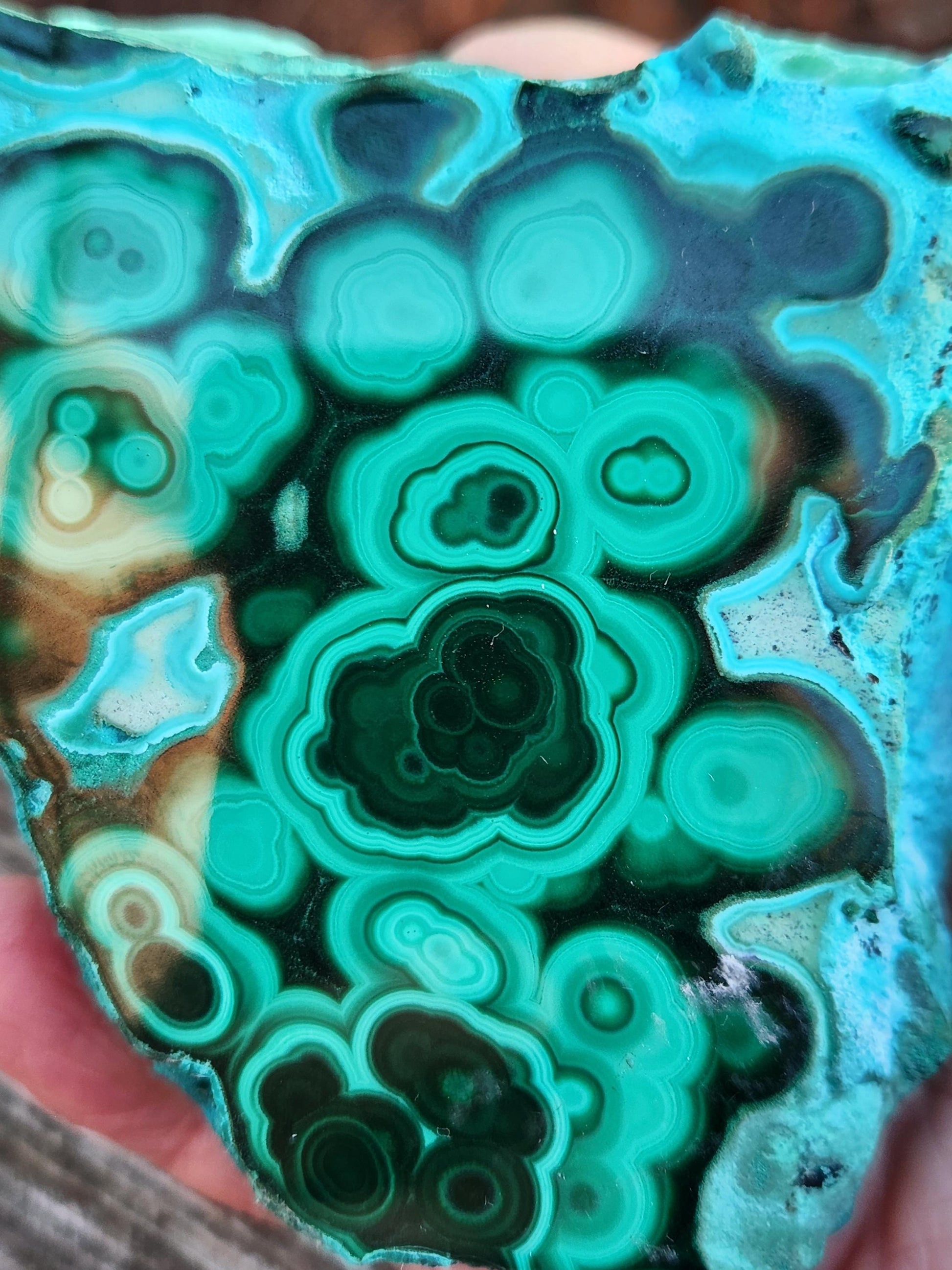 AAA Malachite Chrysocolla Crystal, Free Form, Rare