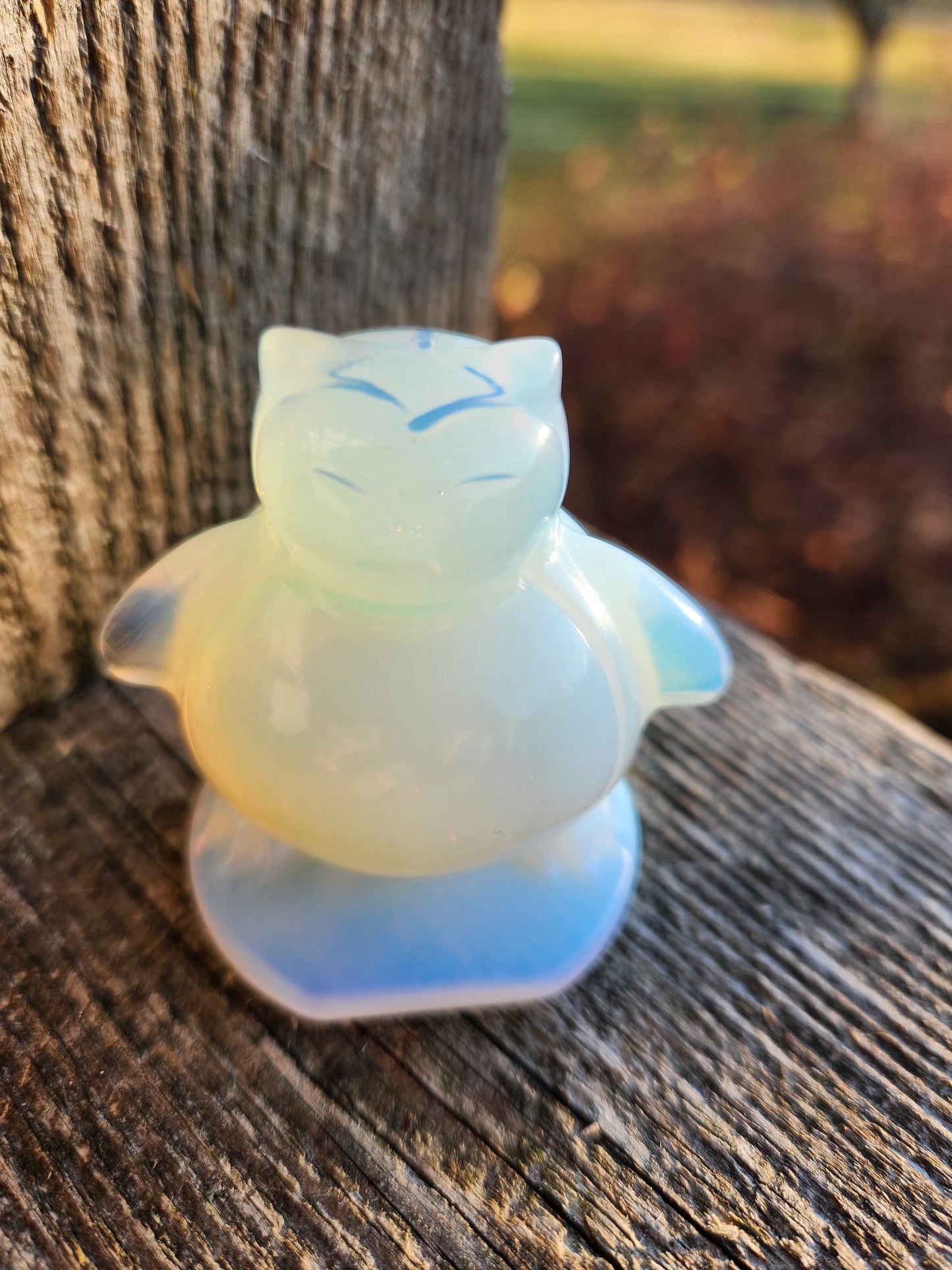 Super Cute Opalite Snorlax with High Polish, Pokemon
