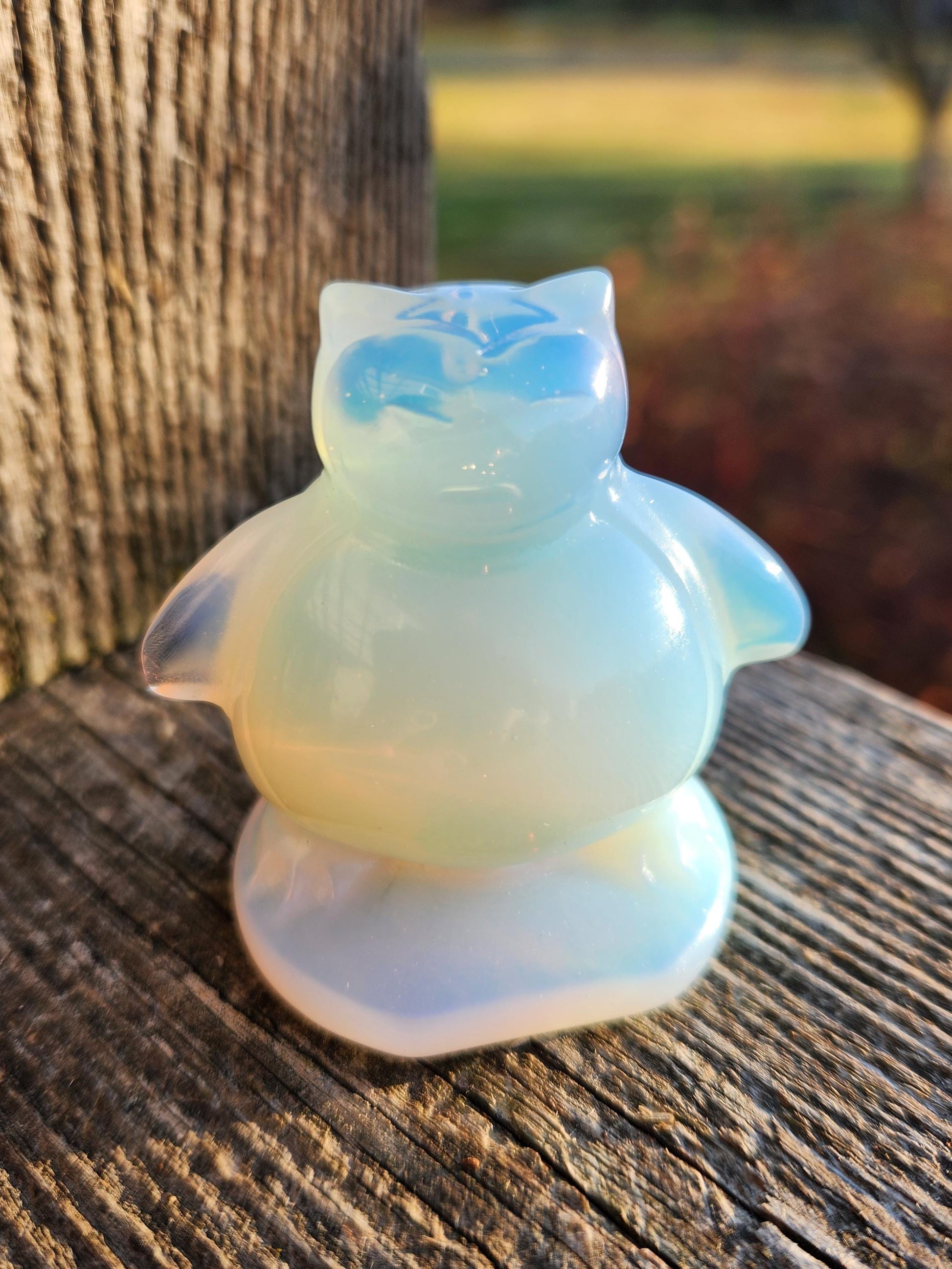 Super Cute Opalite Snorlax with High Polish, Pokemon