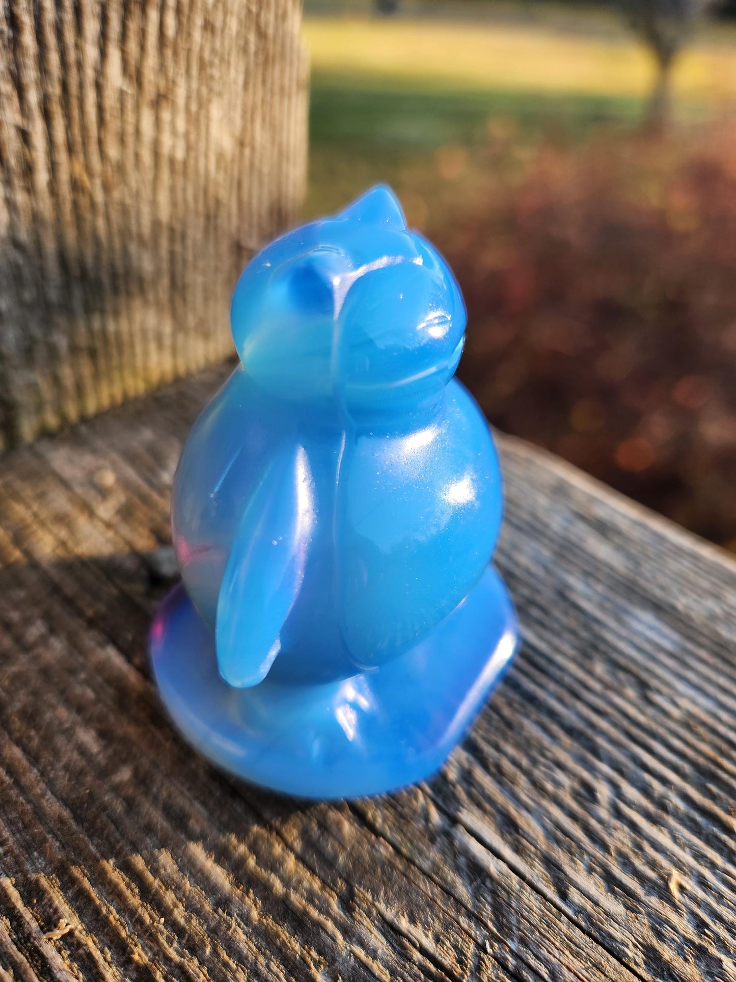 Super Cute Blue Opalite Snorlax with High Polish, Pokemon
