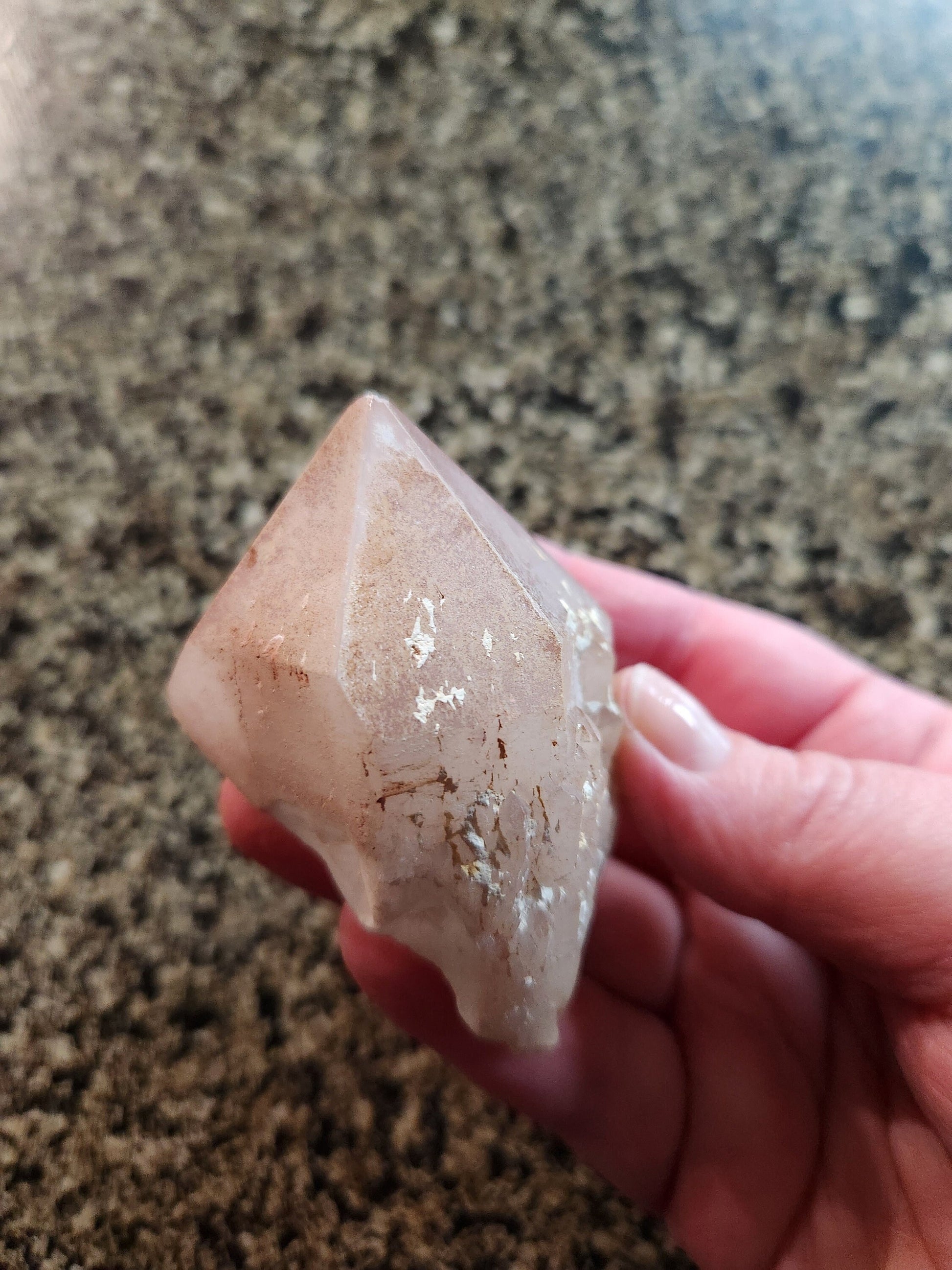 Rare Pineapple Lithium Quartz Point: Natural Crystal, DT