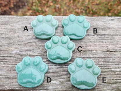 Green Aventurine Crystal Paw: Buttery Smooth Carved Stone, One