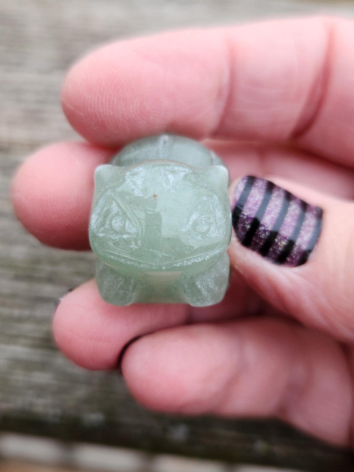 Super Cute Small Green Aventurine Bulbasaur, Pokemon