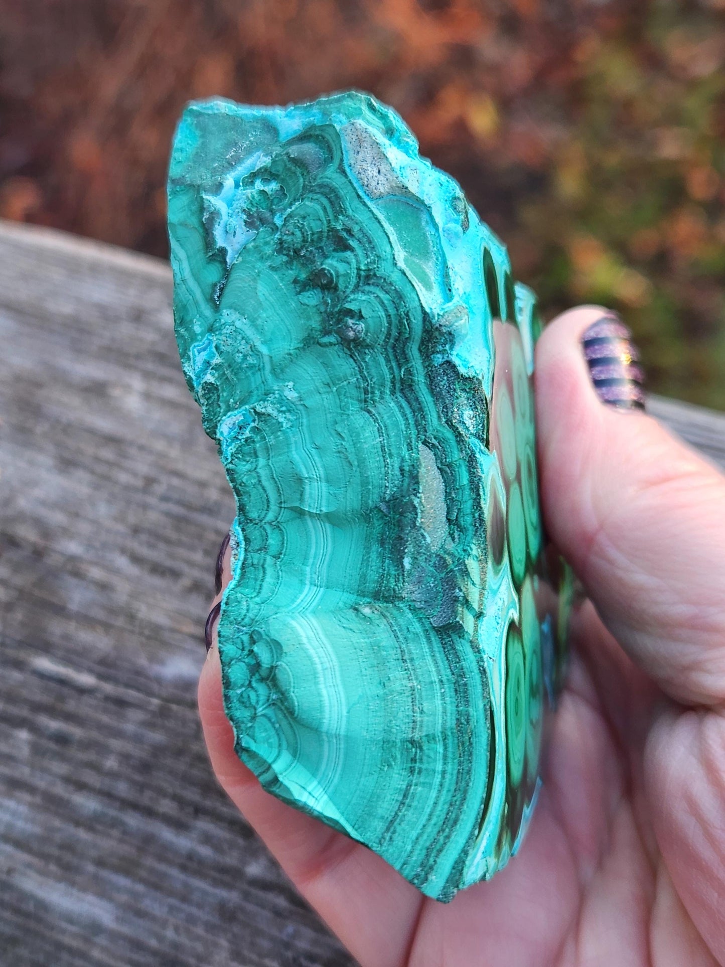 AAA Malachite Chrysocolla Crystal, Free Form, Rare