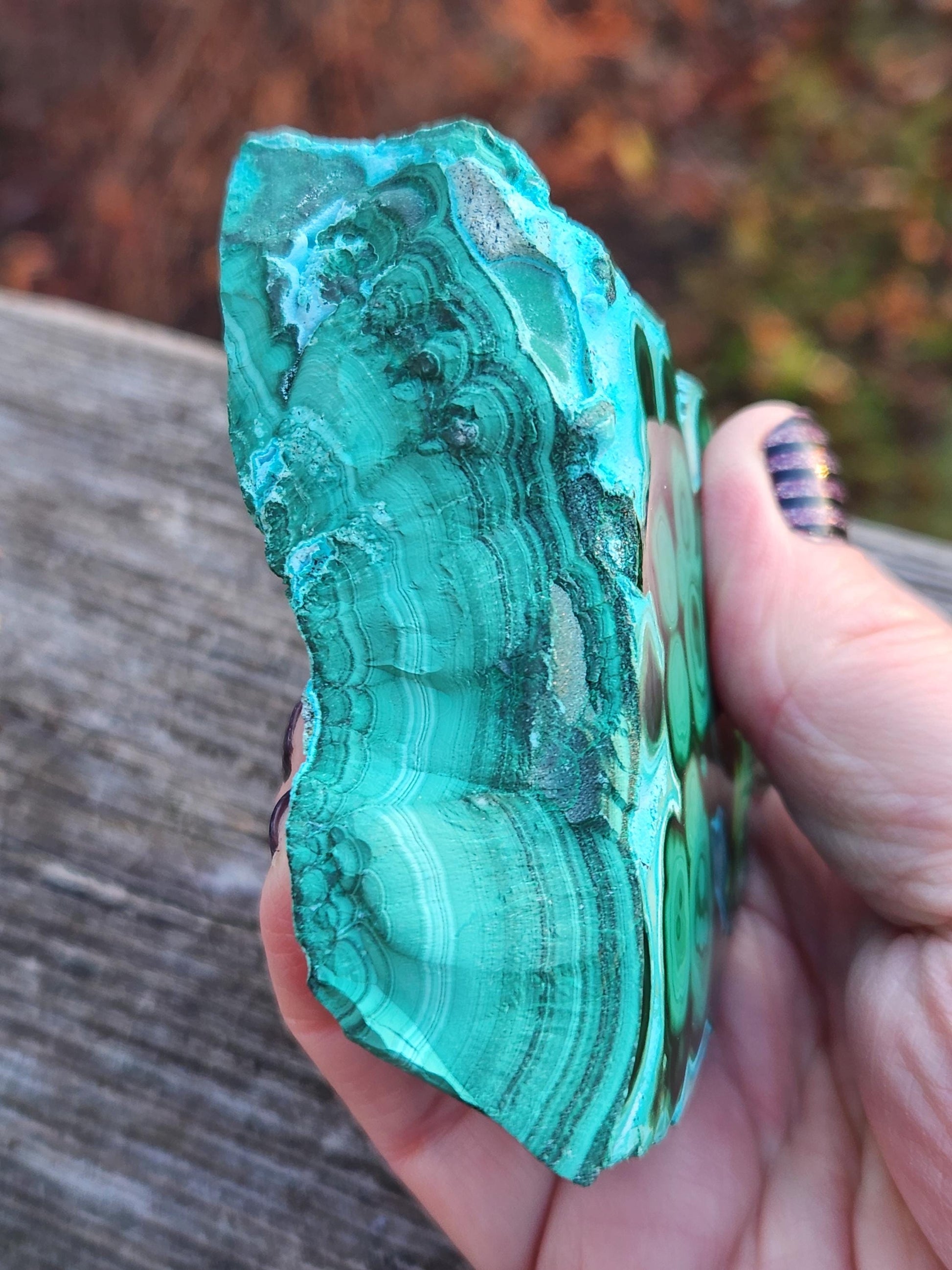 AAA Malachite Chrysocolla Crystal, Free Form, Rare