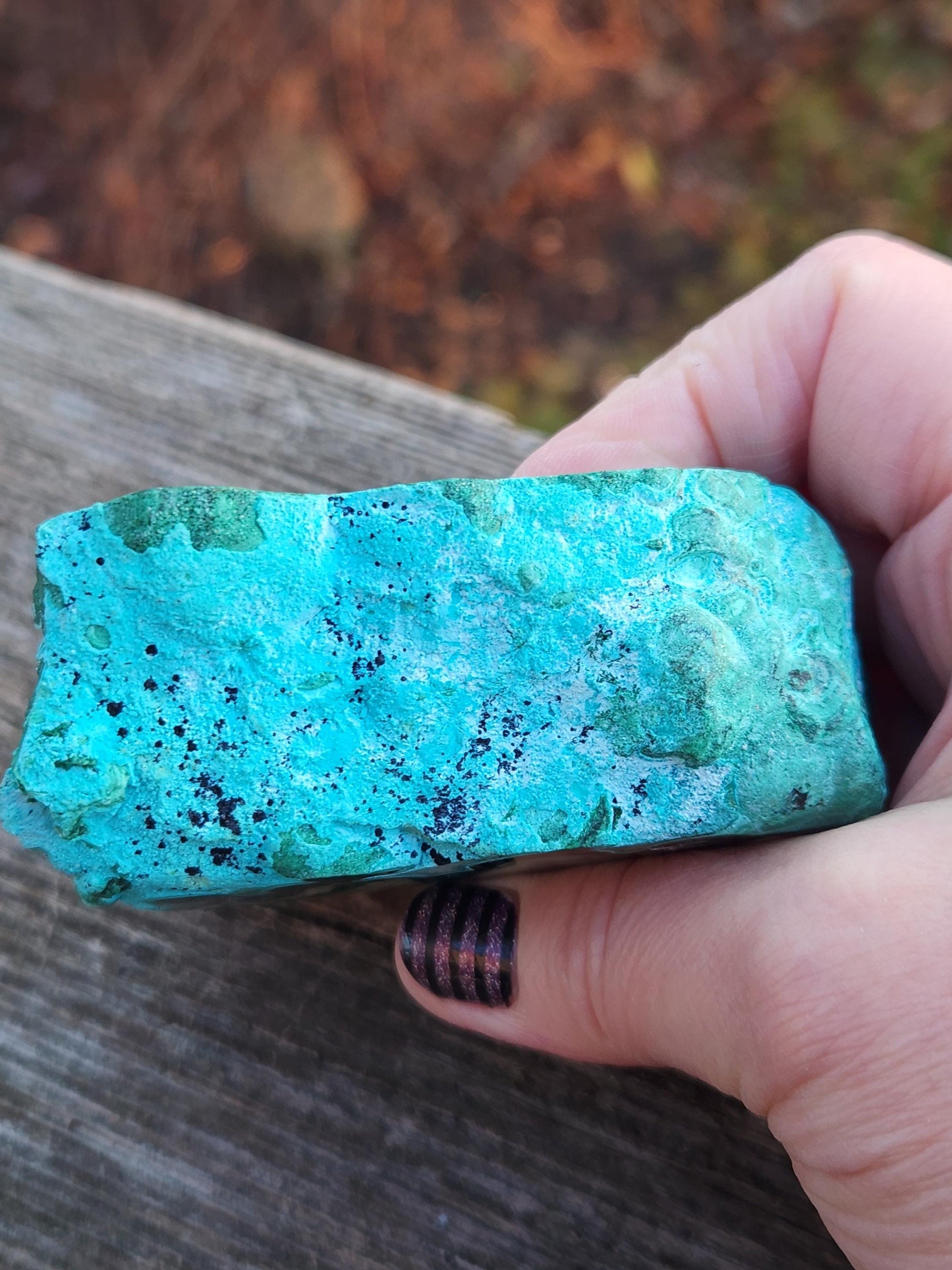 AAA Malachite Chrysocolla Crystal, Free Form, Rare