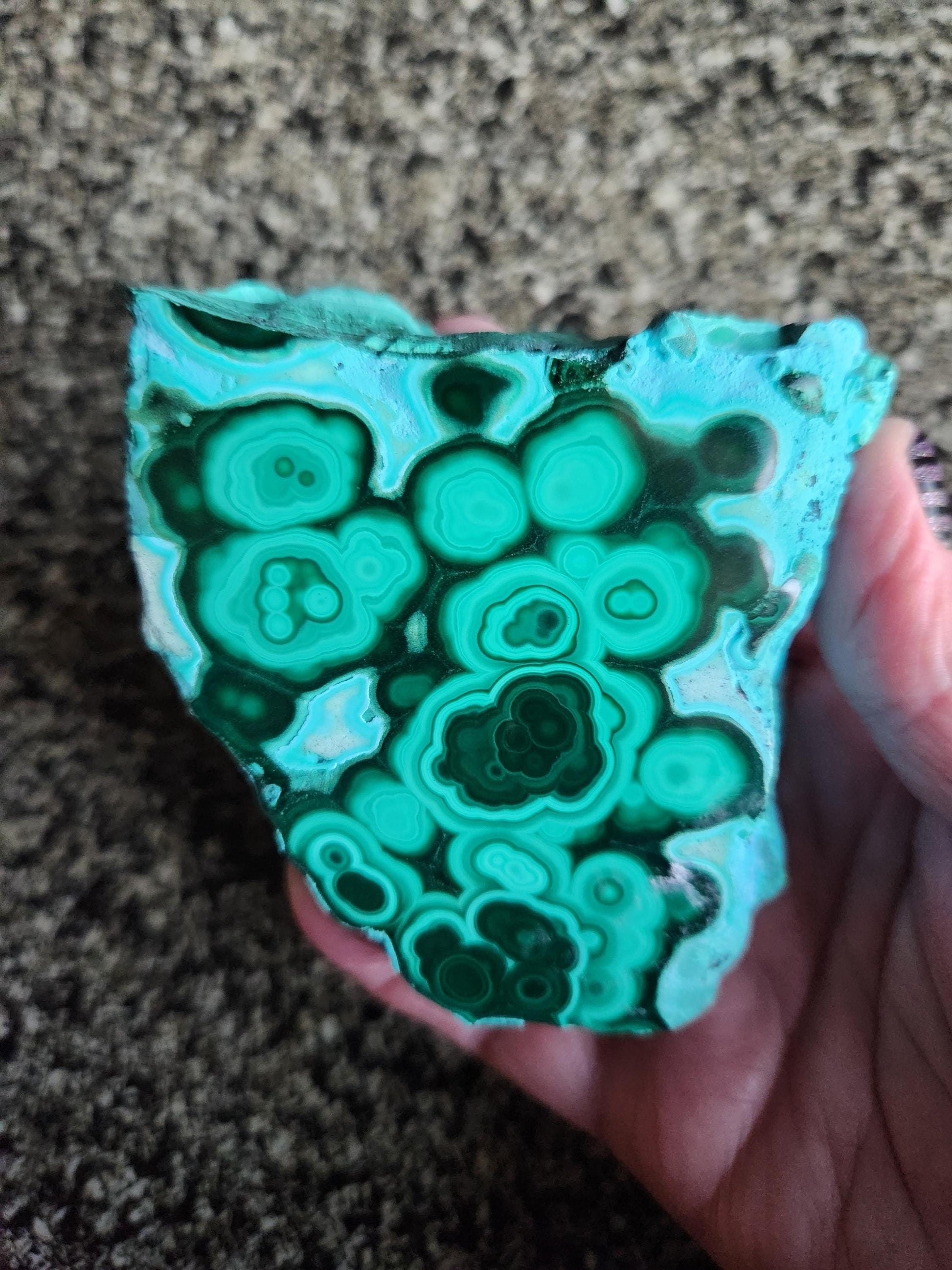 AAA Malachite Chrysocolla Crystal, Free Form, Rare