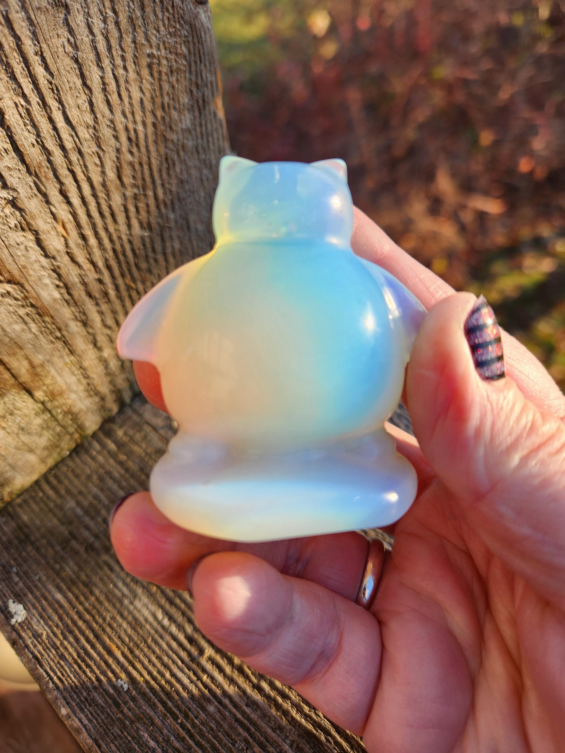 Super Cute Opalite Snorlax with High Polish, Pokemon