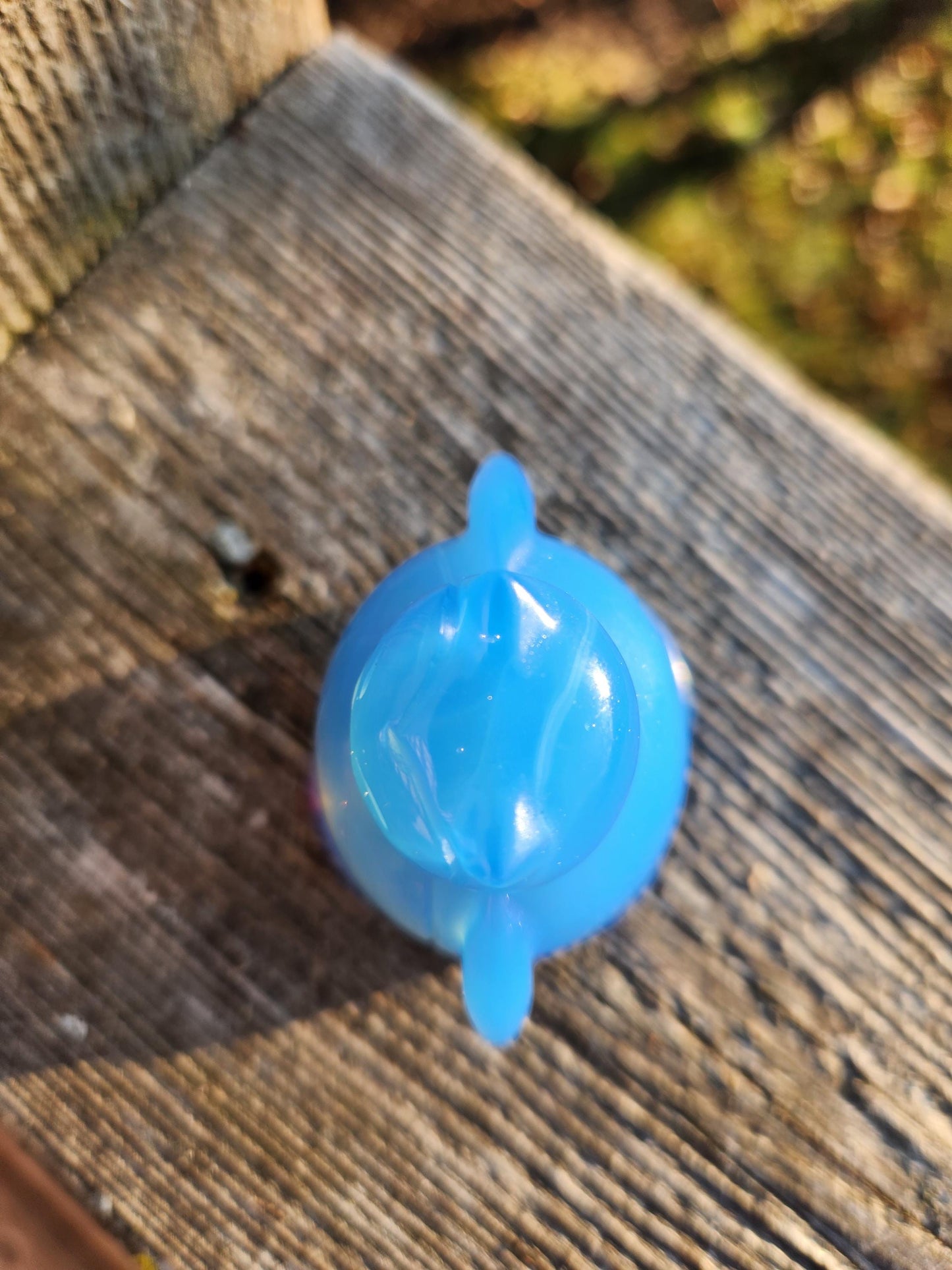 Super Cute Blue Opalite Snorlax with High Polish, Pokemon