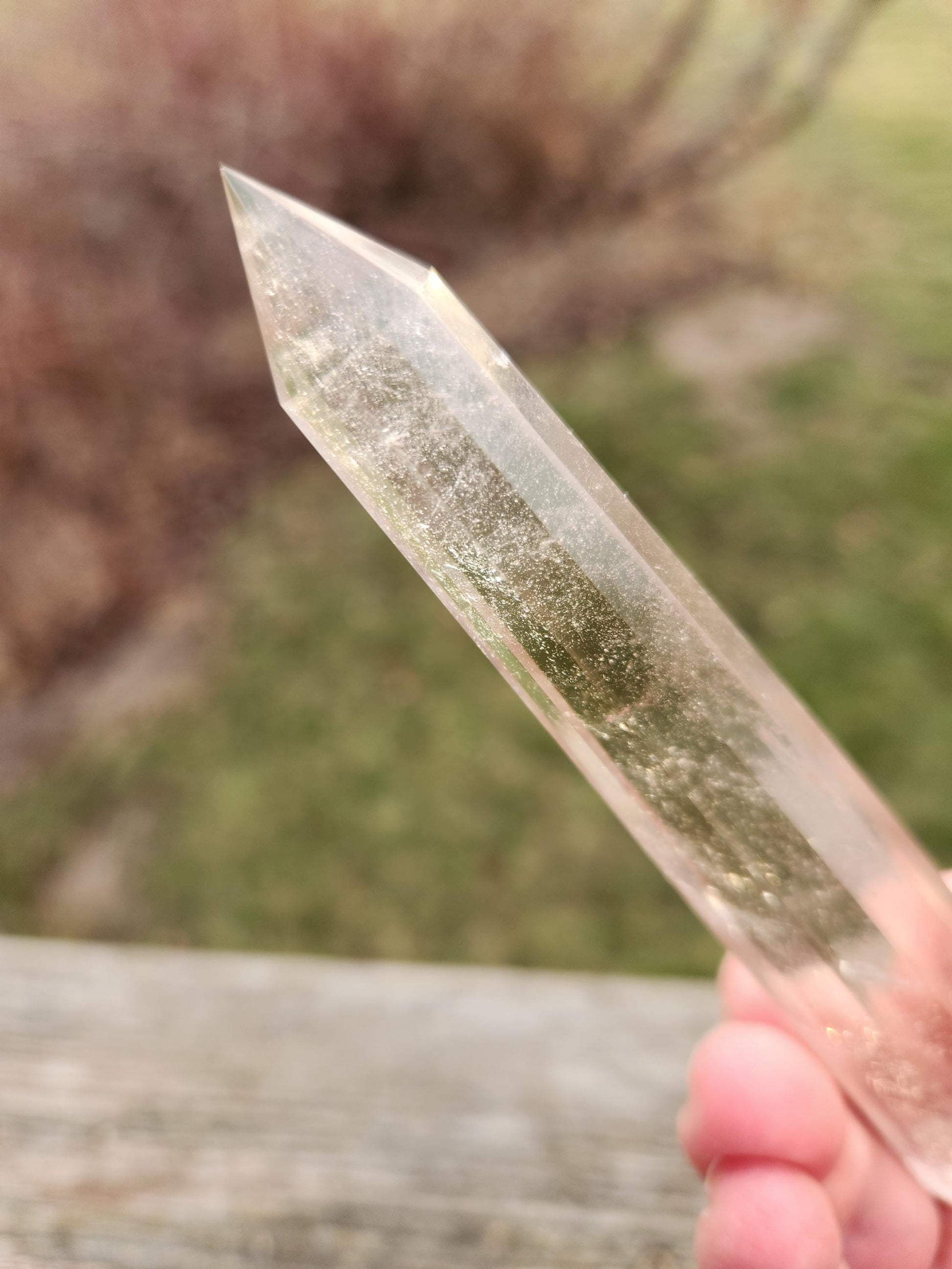 12 Sided Clear Quartz Crystal Vogel with inclusions, Extractor, Energy Work, Wand