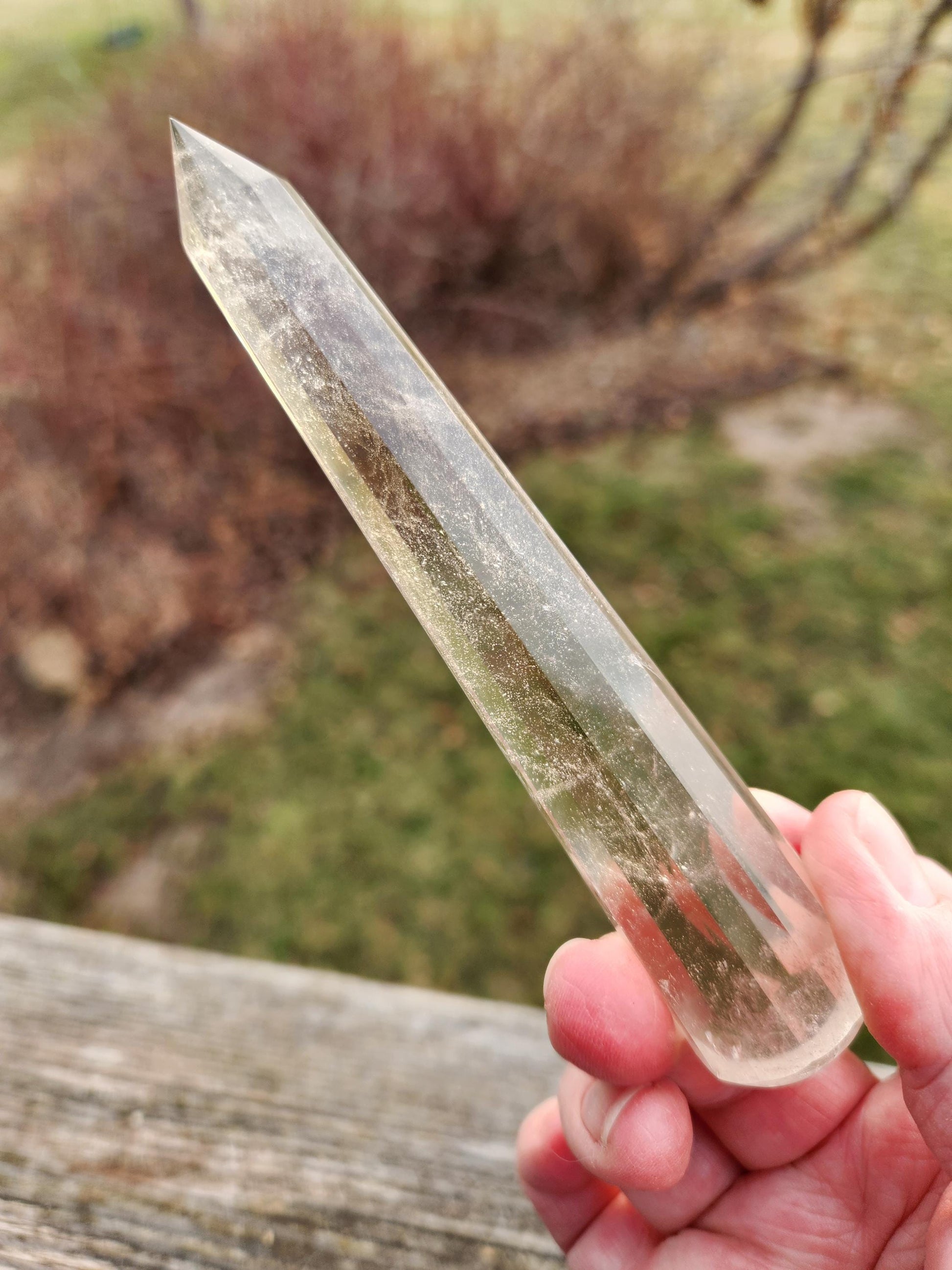 12 Sided Clear Quartz Crystal Vogel with inclusions, Extractor, Energy Work, Wand