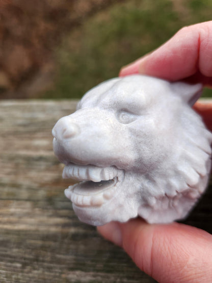 Crazy Unique Flower Agate Crystal Tiger Head