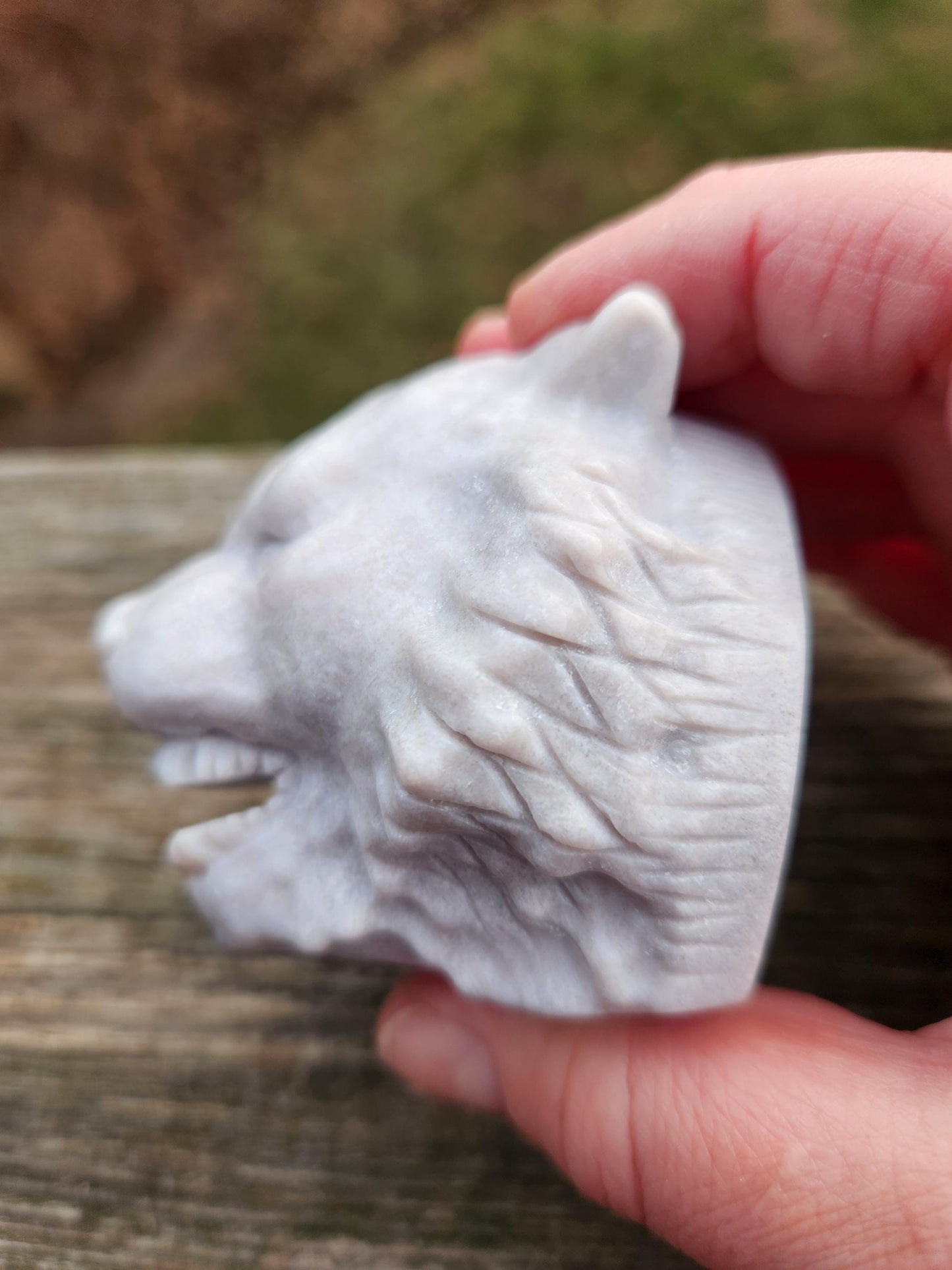 Crazy Unique Flower Agate Crystal Tiger Head