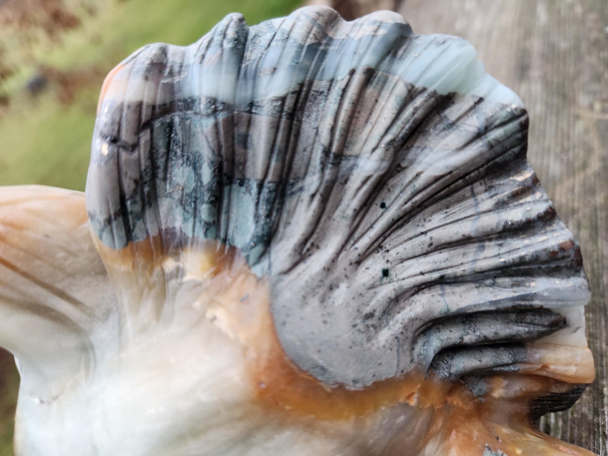 Blue Aragonite & Pyrite Crystal Tiger, Puma Head Crystal Sculpture - Collector Piece