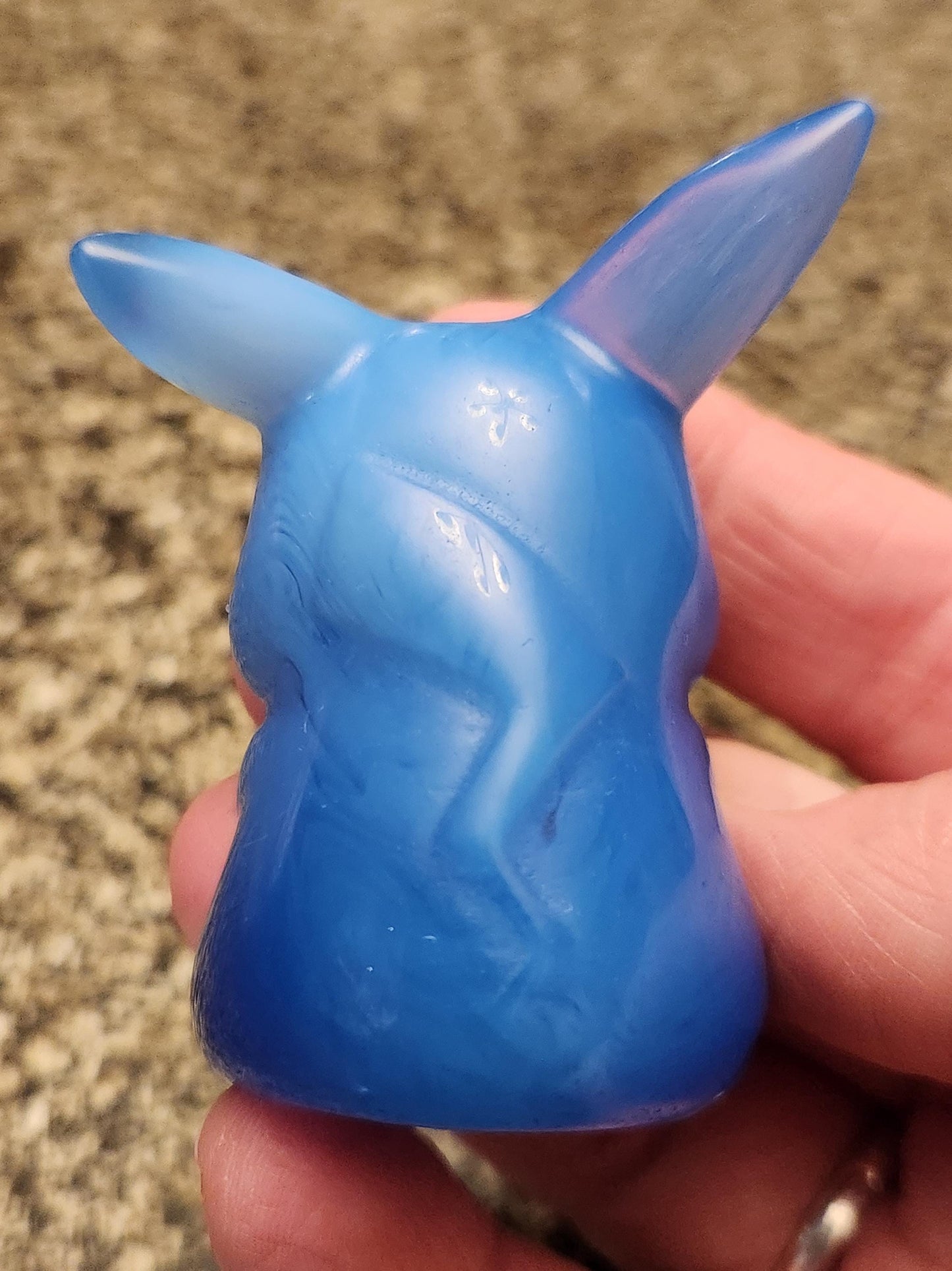 Super Cute Blue Opalite Pikachu with High Polish Pokemon