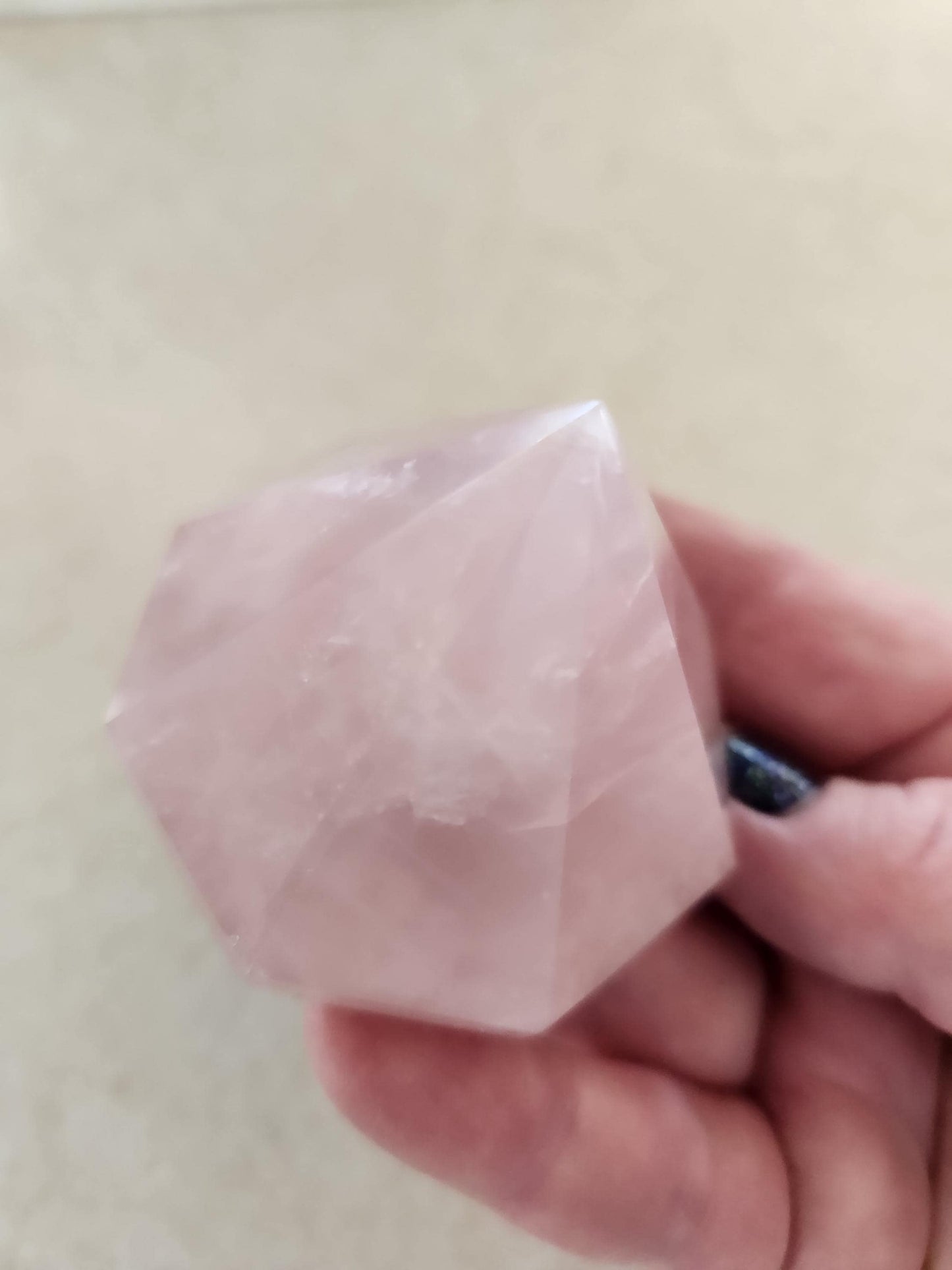 Gorgeous AAA Pink Rose Quartz Crystal Diamond, Extractor