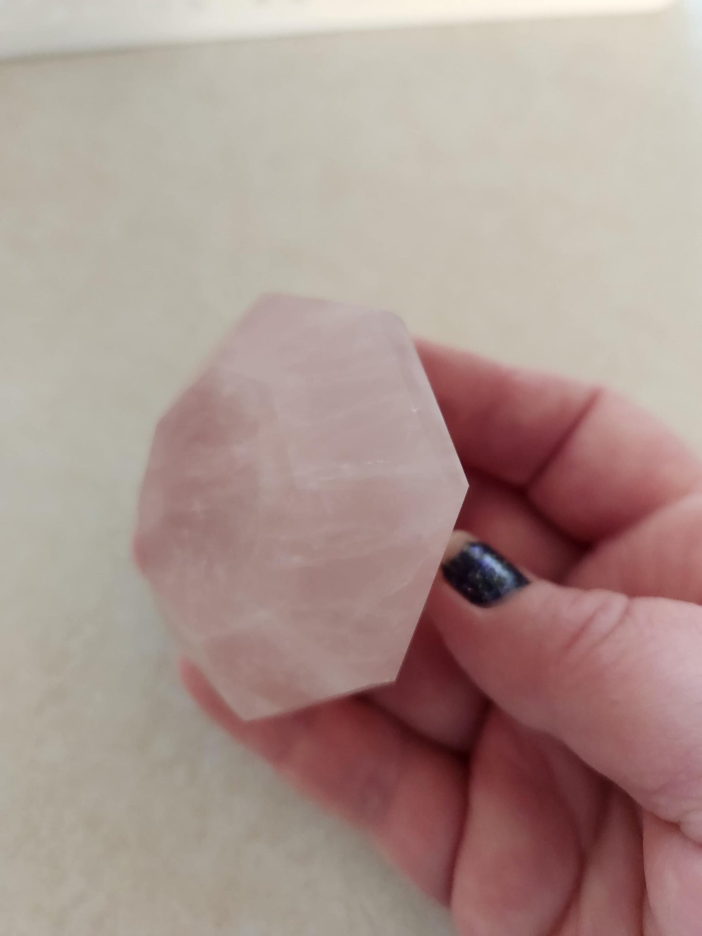 Gorgeous AAA Pink Rose Quartz Crystal Diamond, Extractor